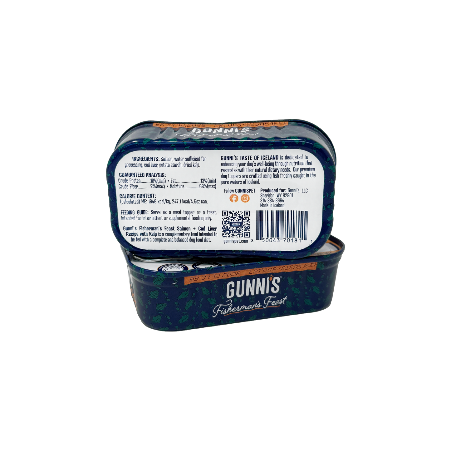 Salmon + Cod Liver Recipe with Kelp | Pack of 12